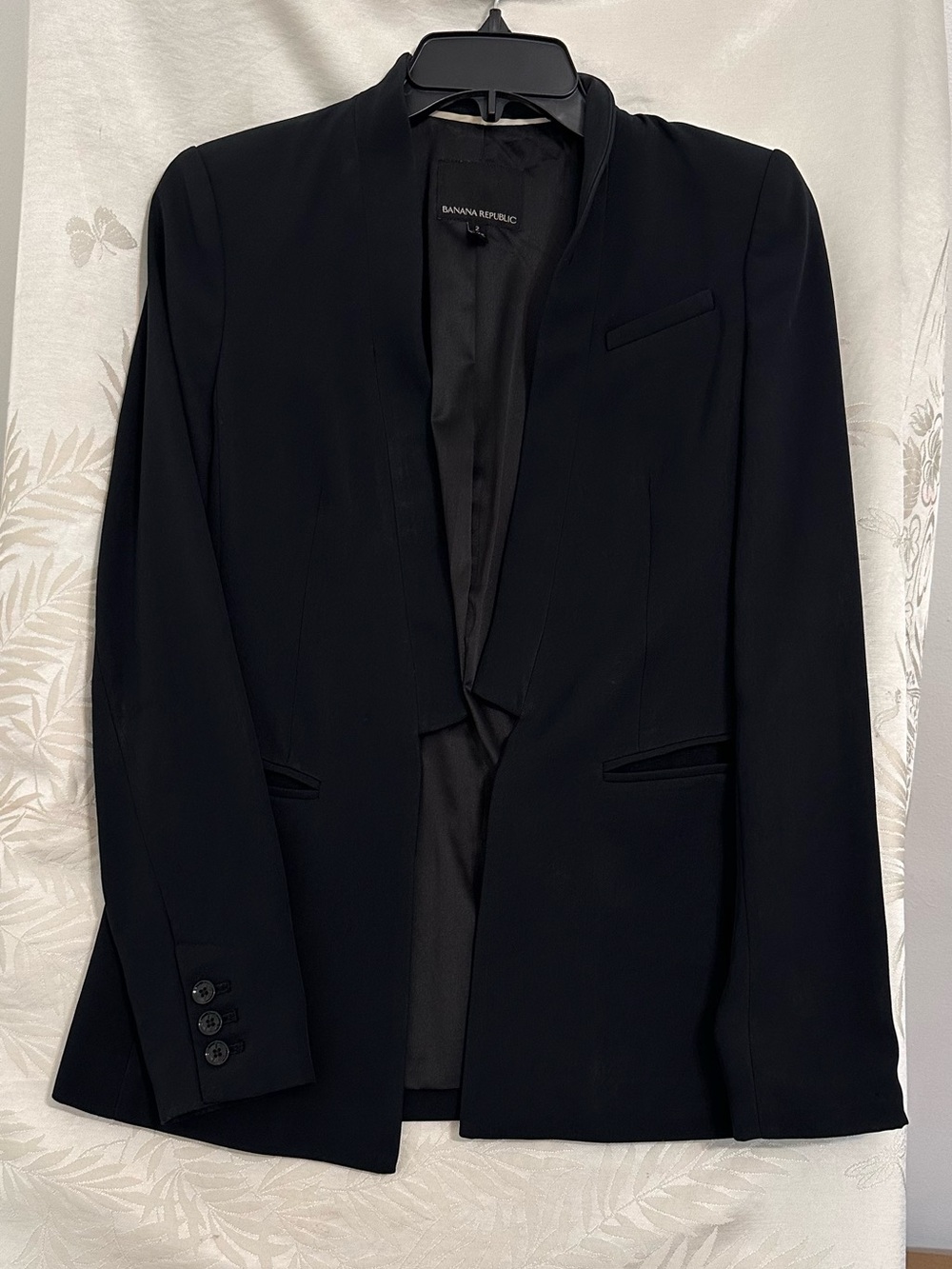 Banana Republic wine Black Notchless Blazer